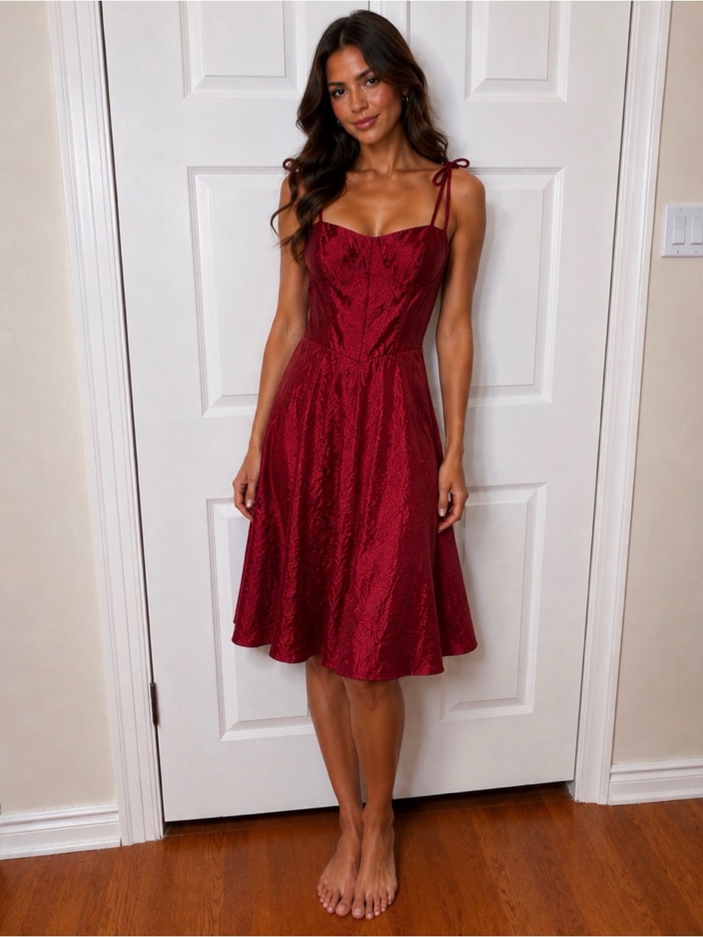 Red Spaghetti Strap - L